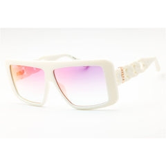 Guess Unisex Sunglasses - White Injected Propionate Rectangular Frame | GU00109 21Z