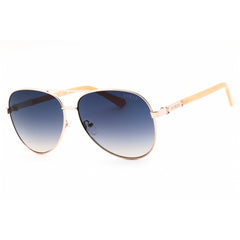 Guess Unisex Sunglasses - Shiny Rose Gold Metal Full Rim Frame Gradient | GU00173 28W