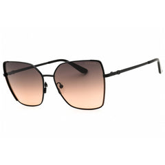 Guess Unisex Sunglasses - Shiny Black Metal Full Rim Cat Eye Frame | GU00192 01B