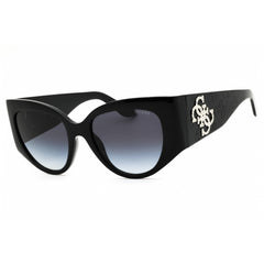 Guess Unisex Sunglasses - Black Injected Propionate Cat Eye Frame | GU00202 01B