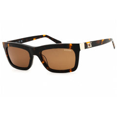 Guess Unisex Sunglasses - Havana Acetate Rectangular Full Rim Frame | GU00212 52E