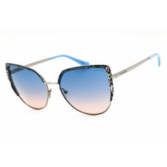 Guess Unisex Sunglasses - Shiny Light Nickeltin Metal Full Rim Frame | GU00217 10W