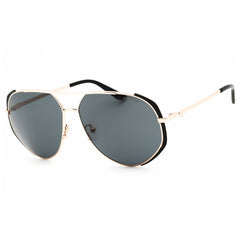 Guess Unisex Sunglasses - Matte Black Metal Full Rim Aviator Frame | GU00219 02A