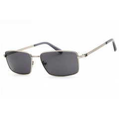 Guess Unisex Sunglasses - Shiny Gunmetal Metal Rectangular Frame | GU00273 08A