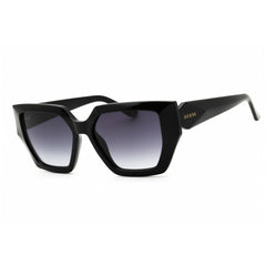 Guess Unisex Sunglasses - Shiny Black Injected Propionate Frame Smoked | GU7896 01B