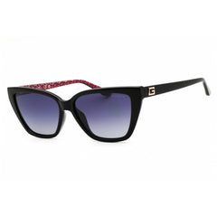 Guess Unisex Sunglasses - Shiny Black Injected Propionate Cat Eye Frame | GU7919 01D