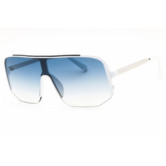 Guess Outlet Unisex Sunglasses - White Shield Half Rim Frame Gradient | GO00054 21W