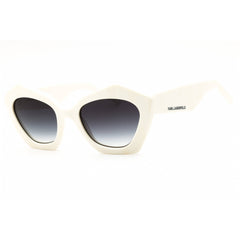 Karl Lagerfeld Unisex Sunglasses - White Acetate Grey Gradient Lense | KL6199S 105