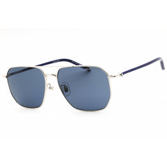 Mont Blanc Unisex Sunglasses - Silver Metal Rectangular Full Rim Frame | MB0367SA 004
