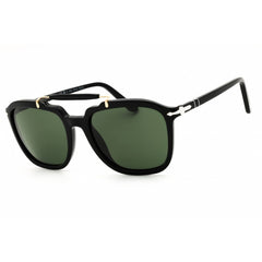 Persol Unisex Sunglasses - Black Acetate Rectangular Full Rim Frame | 0PO0203S 95/31