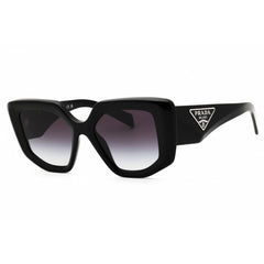 Prada Unisex Sunglasses - Black Acetate Cat Eye Shape Full Rim Frame | 0PR 14ZS 1AB09S