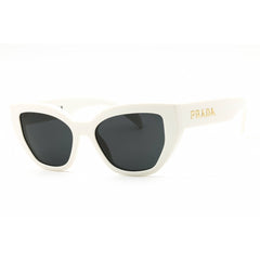 Prada Unisex Sunglasses - Talc Acetate Cat Eye Shape Full Rim Frame | 0PR A09S 1425S0