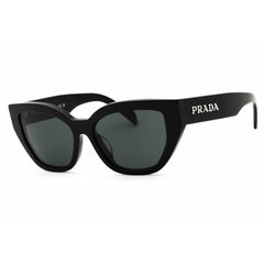 Prada Unisex Sunglasses - Black Acetate Cat Eye Full Rim Frame | 0PR A09SF 1AB5S0