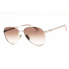 Prada Unisex Sunglasses - White/Silver Metal Aviator Full Rim Frame | 0PR B57S 23E10S