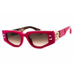 Roberto Cavalli Unisex Sunglasses - Shiny Fuchsia Acetate Oval Frame | SRC057M 09M3