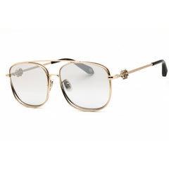 Roberto Cavalli Unisex Sunglasses - Shiny Grey Gold Rectangular Frame | SRC059M 8FFX