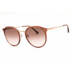 Tom Ford Unisex Sunglasses - Round Shape Dark Brown Full Rim Frame | FT0897-K 48F
