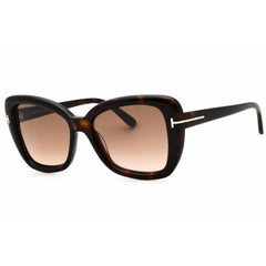 Tom Ford Unisex Sunglasses - Cat Eye Shape Dark Havana Full Rim Frame | FT1008 52F