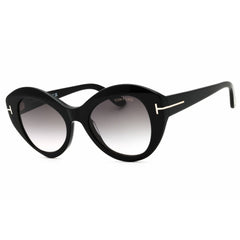 Tom Ford Unisex Sunglasses - Cat Eye Shape Shiny Black Full Rim Frame | FT1084 01B