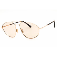 Tom Ford Unisex Sunglasses - Aviator Shape Rose Gold Full Rim Frame | FT1095 28E