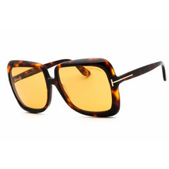 Tom Ford Unisex Sunglasses - Oversized Shape Dark Havana Full Rim Frame | FT1156 52E