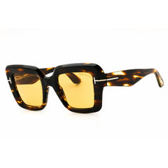 Tom Ford Unisex Sunglasses - Oversized Shape Dark Havana Full Rim Frame | FT1157 52E