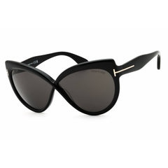 Tom Ford Unisex Sunglasses - Cat Eye Shape Shiny Black Full Rim Frame | FT1196 01A