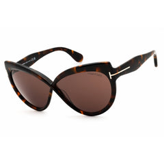 Tom Ford Unisex Sunglasses - Cat Eye Shape Dark Havana Full Rim Frame | FT1196 52E