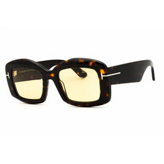 Tom Ford Unisex Sunglasses - Oversized Shape Dark Havana Full Rim Frame | FT1218 52E