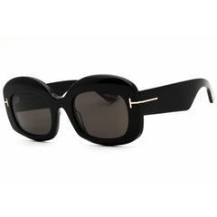 Tom Ford Unisex Sunglasses - Oval Shape Shiny Black Full Rim Frame | FT1219 01A