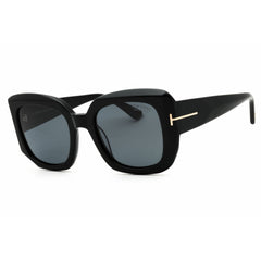 Tom Ford Unisex Sunglasses - Oversized Shape Shiny Black Full Rim Frame | FT1220 01D