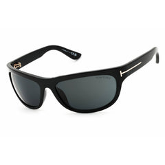 Tom Ford Unisex Sunglasses - Oval Shape Shiny Black Full Rim Frame | FT1363 01A
