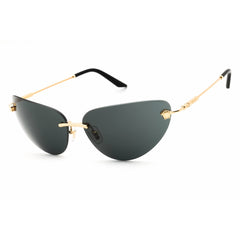 Versace Unisex Sunglasses - Cat Eye Shape Rimless Frame | 0VE2281 Gold/Dark Grey