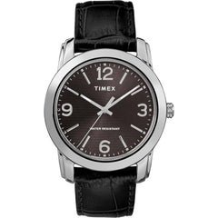 Timex Men's Watch - Classic Black Dial Croco Pattern Leather Strap | TW2R866009J
