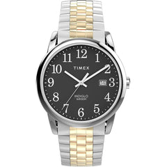 Timex Men's Watch - Easy Reader Quartz Black Dial Two Tone Bracelet | TW2W464009J