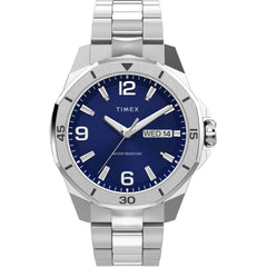 Timex Men's Watch - Essex Day-Date Blue Dial Stainless Steel Bracelet | TW2W79500VQ