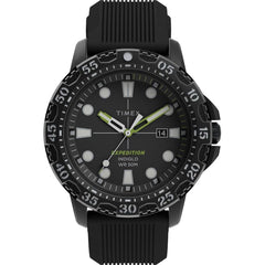 Timex Men's Watch - Expedition Black Dial Silicone Rubber Strap | TW4B315009J