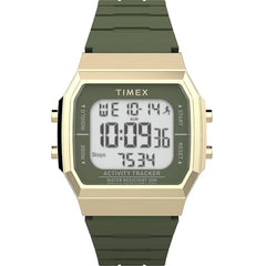 Timex Unisex Watch - Activity Tracker Grey Digital Dial Green Strap | TW5M608009J