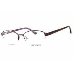 Adensco Women's Eyeglasses - Plum Metal Cat Eye Shape Half Rim Frame | AD 235 00T7 00