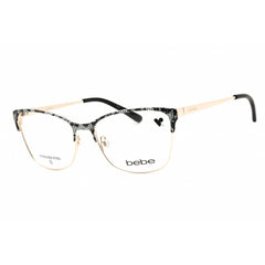 Bebe Women's Eyeglasses - Jet Lace Metal Cat Eye Shape Full Rim Frame | BB5221 001