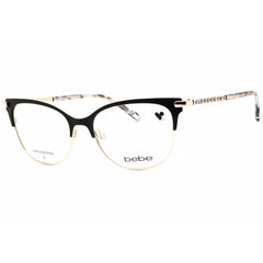 Bebe Women's Eyeglasses - Jet Black Metal Cat Eye Shape Full Rim Frame | BB5224 001
