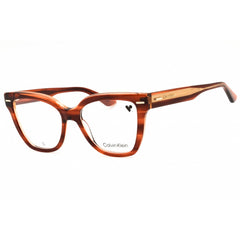 Calvin Klein Women's Eyeglasses - Striped Brown Acetate Full Rim Frame | CK23543 240