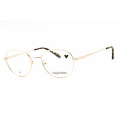 Calvin Klein Unisex Eyeglasses - Gold Metal Round Shape Full Rim Frame | CK24115 717