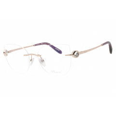 Chopard Women's Eyeglasses - Shiny Red/Gold Metal Rimless Frame | VCHL27S 0A39