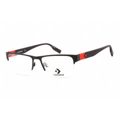 Converse Men's Eyeglasses - Matte Black/Red Metal Rectangular Frame | CV3009 015