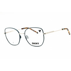 DKNY Unisex Eyeglasses - Cat Eye Shape Teal/Silver Metal Full Rim Frame | DK1034 440