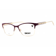 DKNY Unisex Eyeglasses - Rectangular Plum/Gold Metal Full Rim Frame | DK3008 505
