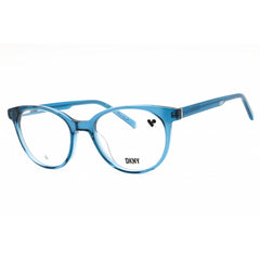 DKNY Unisex Eyeglasses - Round Crystal Blue Teal Acetate Full Rim Frame | DK5050 430