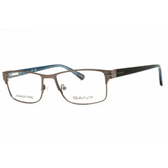 GANT Unisex Eyeglasses - Rectangular Matte Gunmetal Full Rim Frame | GA3084 009