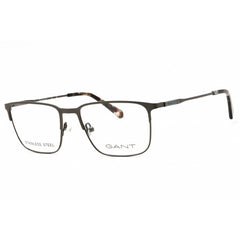 GANT Unisex Eyeglasses - Rectangular Matte Dark Nickeltin Metal Frame | GA3241 007